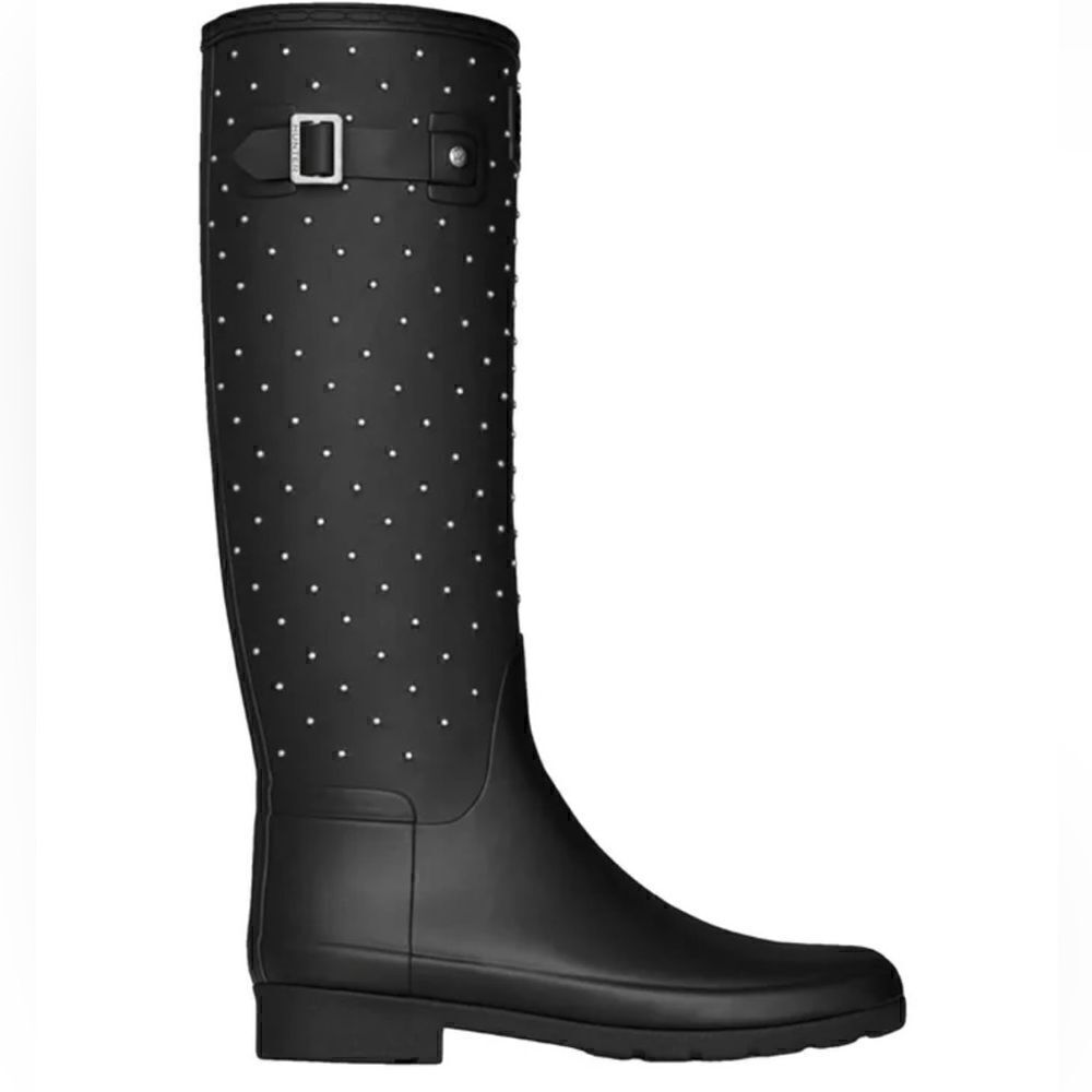 Saint Laurent X Hunter collab; Swarovski Crystal Wellington Rain Boots, New